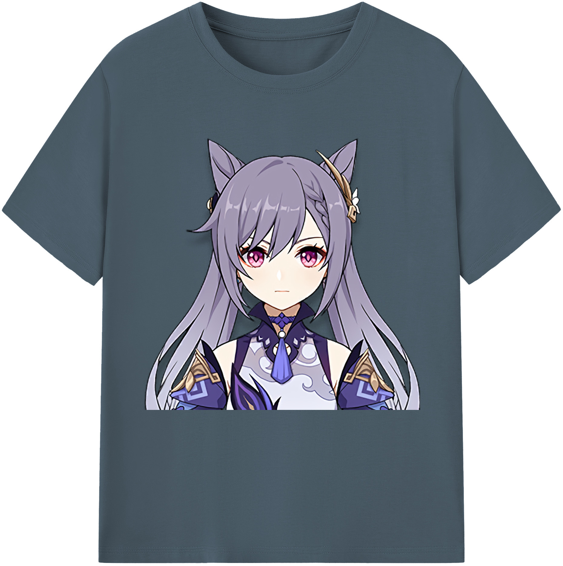 げんし神 刻晴 こくせい genshin Kokusei 綿100％半袖Tシャツ（フロントプリント）
